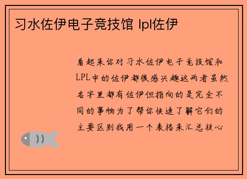 习水佐伊电子竞技馆 lpl佐伊